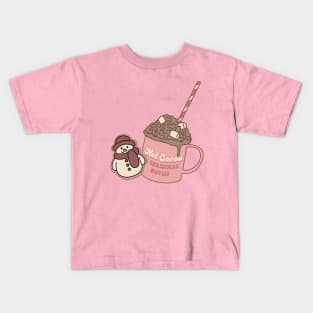Hot cocoa and Christmas movies Kids T-Shirt